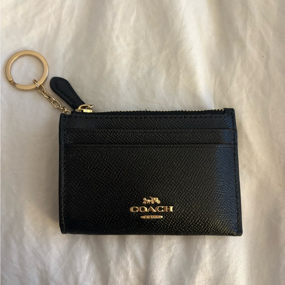 Coach Black Leather Card Holder